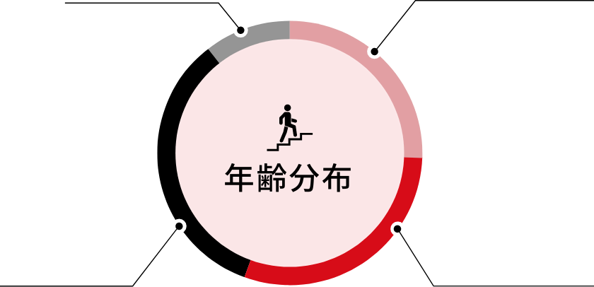 全社員年齢分布