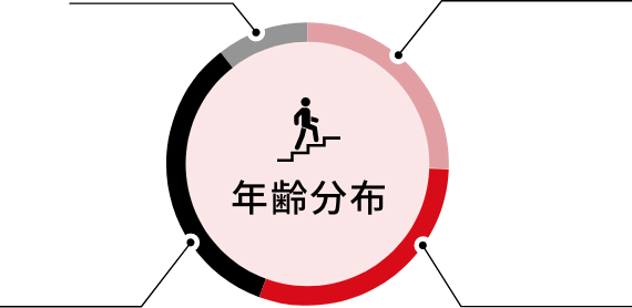 全社員年齢分布