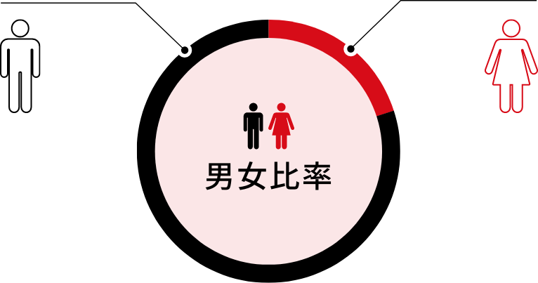 全社員男女比率